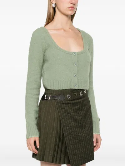 Pinko Colorpoint Cardigan In Green