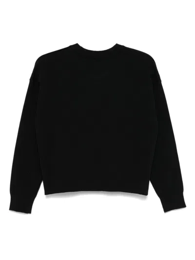 Shop Dkny Logo-jacquard Sweater In Black