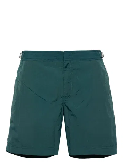 Shop Orlebar Brown Bulldog Swim Shorts In Green