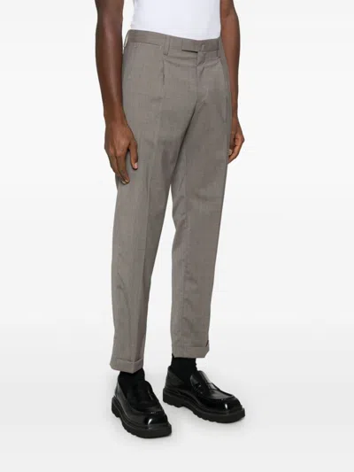 Shop Briglia 1949 Tapered Cropped Trousers In Brown