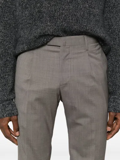Briglia 1949 Tapered Cropped Trousers In Brown