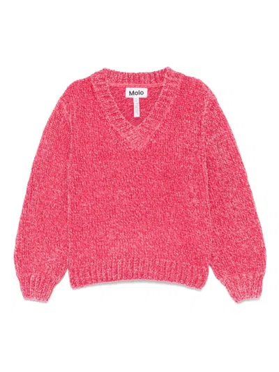 Shop Molo Chenille Sweater In Pink