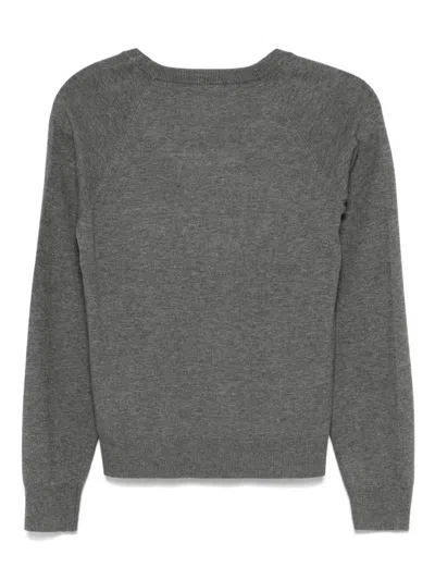 Liu •jo Logo-embellished Sweater In Grey