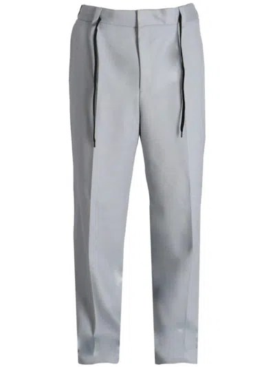 Shop Hugo Wide-leg Trousers In Grey