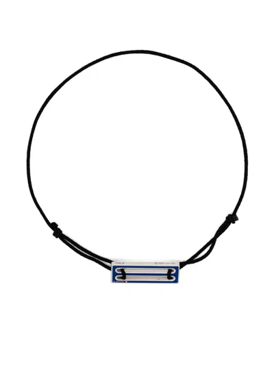 Le Gramme Lacquered Cord Bracelet 2,5g In Blue