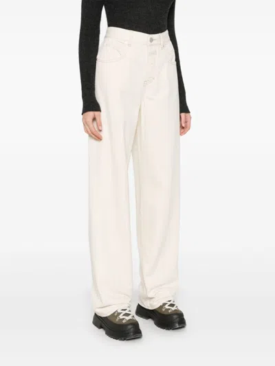 Closed Logo-patch Straight Jeans In White