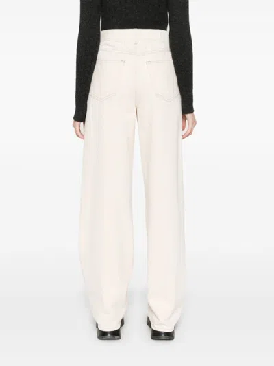 Closed Logo-patch Straight Jeans In White
