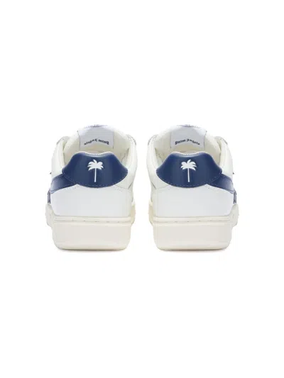 Palm Angels Palm Beach University Leather Sneakers In White
