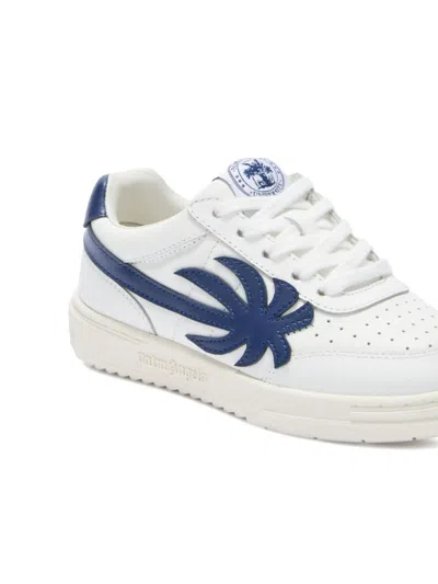 Palm Angels Palm Beach University Leather Sneakers In White