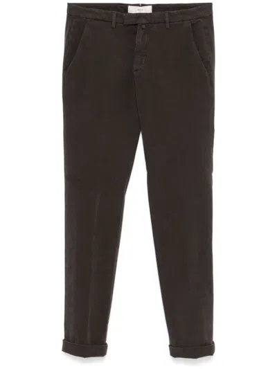 Shop Briglia 1949 Bg03 Tapered Trousers In Brown