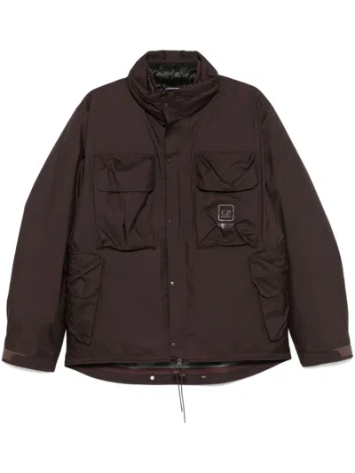 C.p. Company The Metropolis Series Gore-tex Infinium Hooded Jacket In Brown