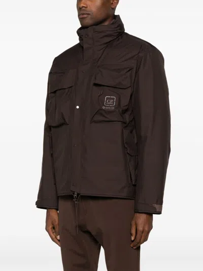 C.p. Company The Metropolis Series Gore-tex Infinium Hooded Jacket In Brown