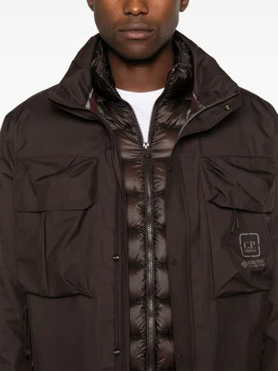 C.p. Company The Metropolis Series Gore-tex Infinium Hooded Jacket In Brown