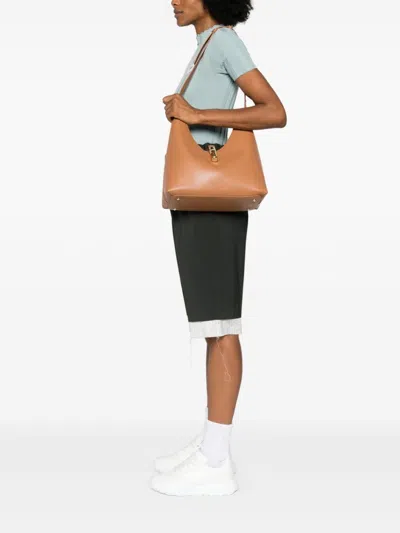 Furla Logo-plaque Tote Bag In Brown