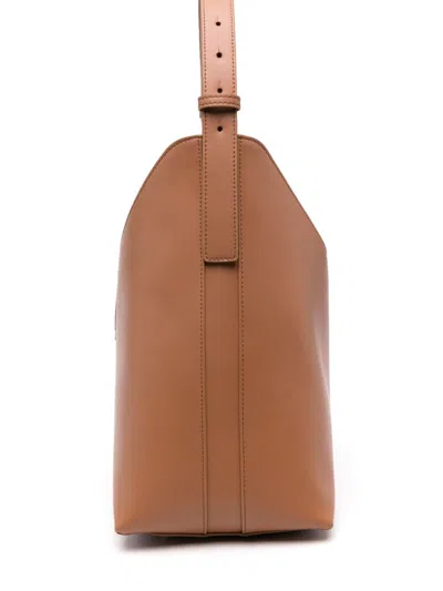Furla Logo-plaque Tote Bag In Brown