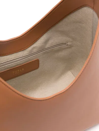 Furla Logo-plaque Tote Bag In Brown