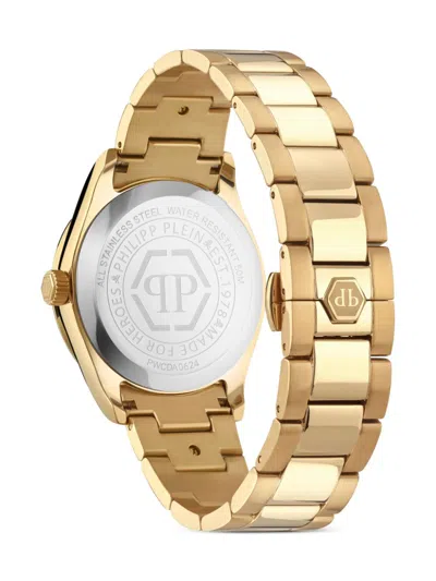 Philipp Plein Queen Crystal Watch With Black Guilloche Dial In Black