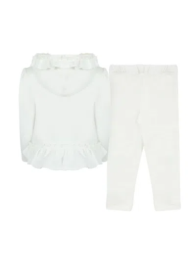 Lapin House Botanical-print Cotton Tracksuit In White