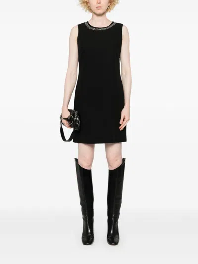 Liu •jo Crystal-embellished Mini Dress In Black