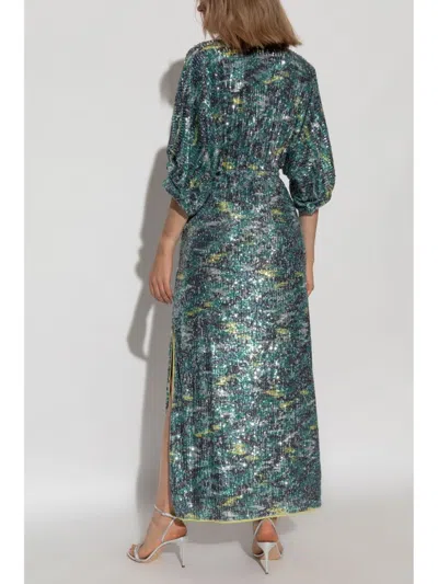 Diane Von Furstenberg Jessel Sequin-embellished Midi Dress In Green