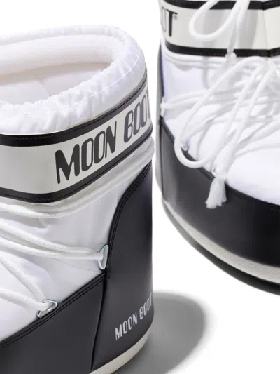 Moon Boot Icon Nylon Ankle Snow Boots In White