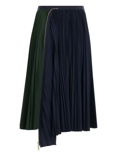 拼接中长半身裙