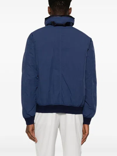 Shop C.p. Company Padded Hooded Jacket In Blue