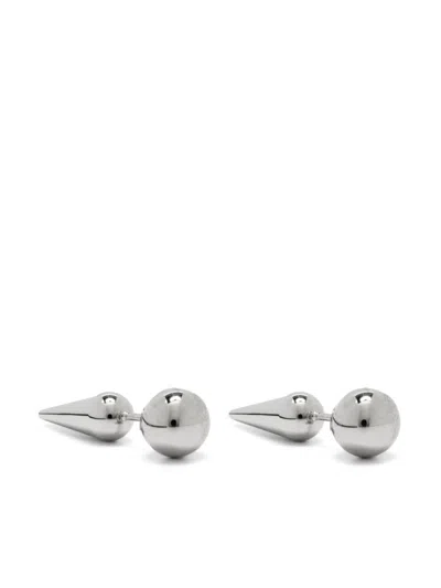 Jil Sander Spike-stud Earrings In Silver