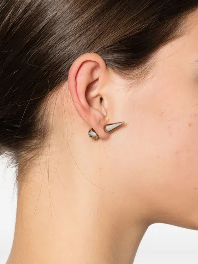 Jil Sander Spike-stud Earrings In Silver