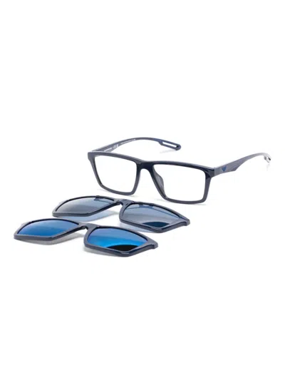Emporio Armani Ea4189u Matte Blue Sunglasses In Blue