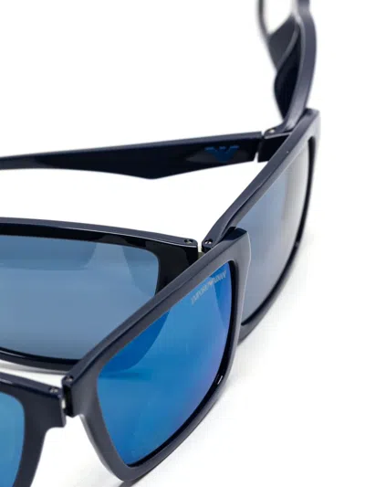 Emporio Armani Ea4189u Matte Blue Sunglasses In Blue