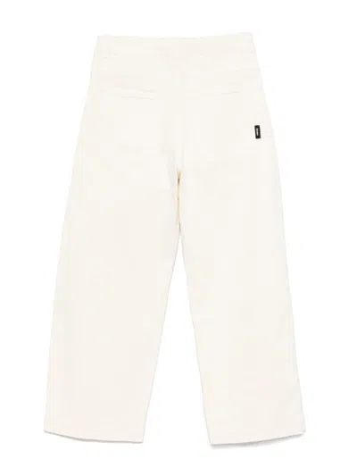 Aspesi Logo-tag Straight Jeans In Neutrals