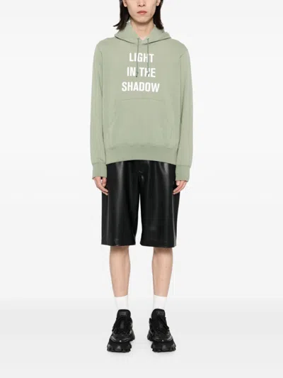 Undercover Slogan-printed Hoodie In Green