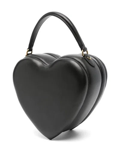 Moschino Heart-shaped Tote Bag In Black