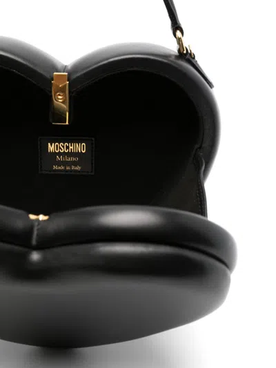 Moschino Heart-shaped Tote Bag In Black