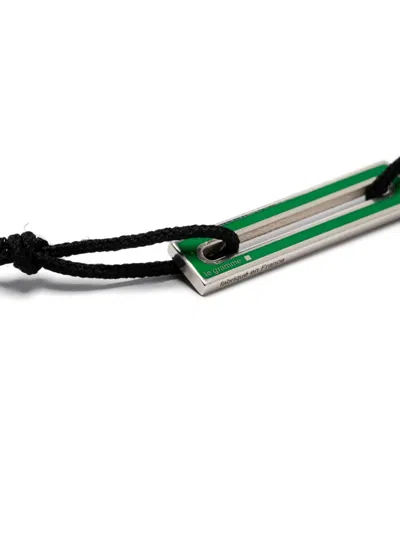 Le Gramme Lacquered Cord Bracelet 1,7g In Green