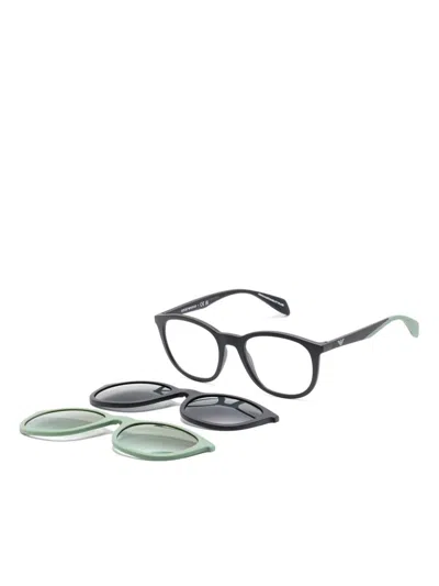 Emporio Armani Ea4211 Matte Blue Sunglasses In Black