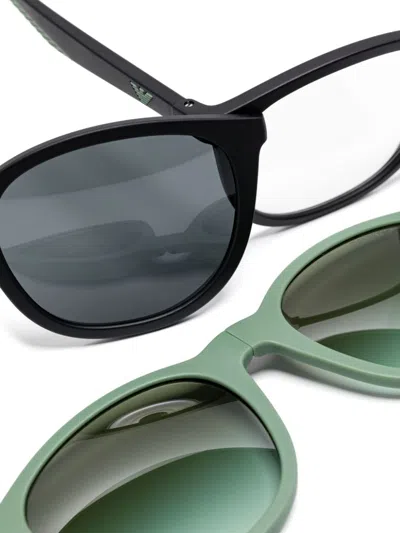 Emporio Armani Ea4211 Matte Blue Sunglasses In Black