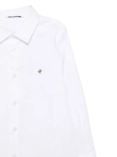 Manuel Ritz Embroidered-logo Shirt In White