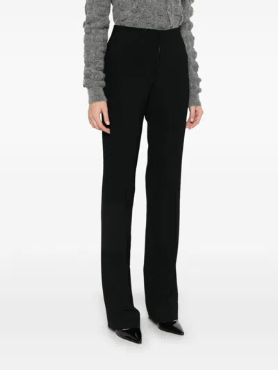 Shop Moschino Tailored Trousers In Black