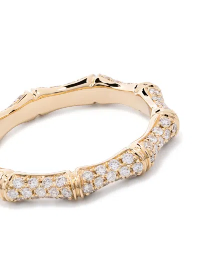 Anita Ko 18kt Yellow Gold Bamboo Diamond Ring In Gold