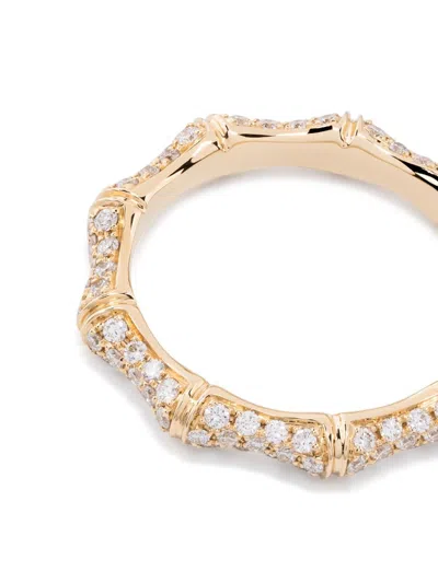 Anita Ko 18kt Yellow Gold Bamboo Diamond Ring In Gold
