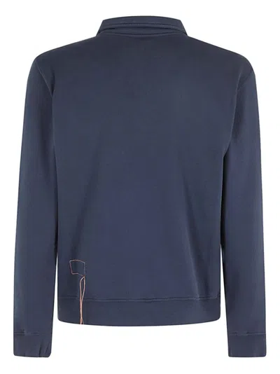 Fortela Felpa Mezza Zip In Blue