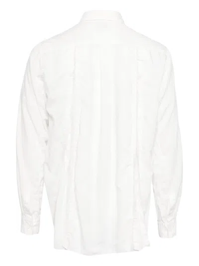 Black Comme Des Garçons Fringed Shirt In White