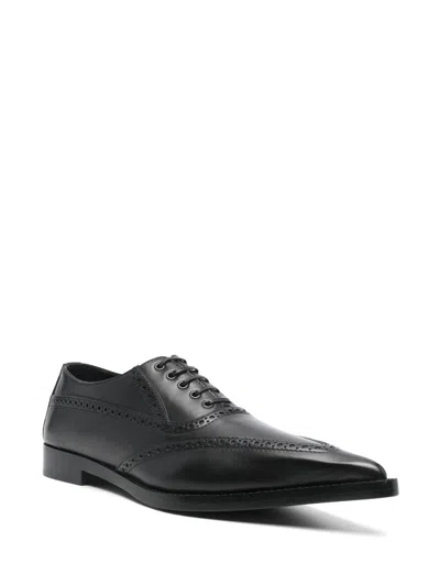 Alexander Mcqueen Pointed-toe Brogues In Black