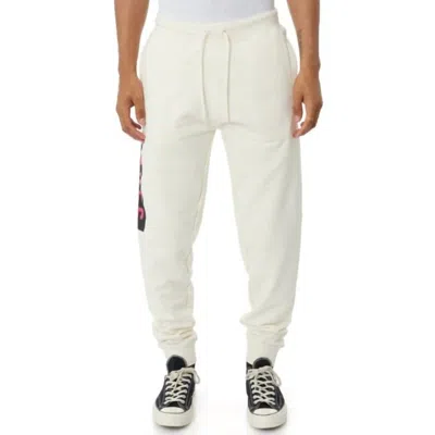 Kappa Men's Authentic Maggotty Sweatpants In Cream/blue-black/pink In Multi
