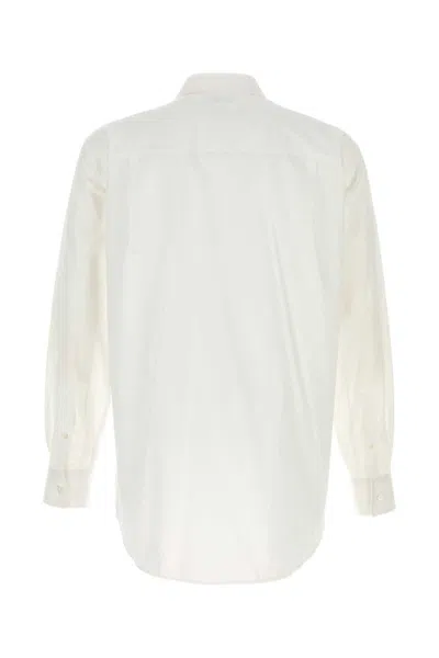 Alexander Mcqueen Classic Tailored Poplin Shirt For Men In White
