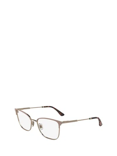 Shop Lacoste Eyeglasses In Nude / Rose Gold