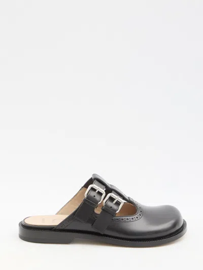 Shop Loewe Mary Jane Mule In Black