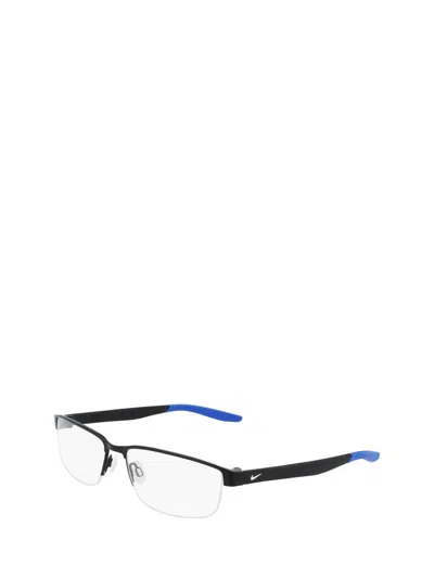 Shop Nike Eyeglasses In Satin Black / Racer Blue